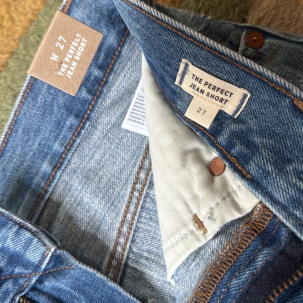 NWT Madewell the perfect Jean high rise ram hem short size 27 - Picture 9 of 12